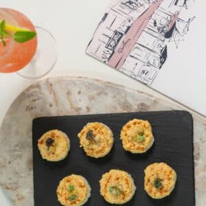 Red Pepper Hummus Toast