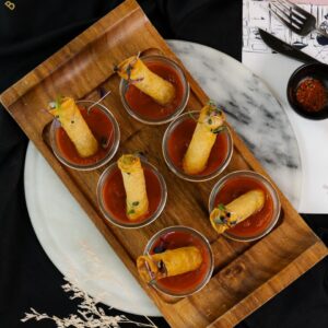 Crispy Vegetable Spring Roll in Jar