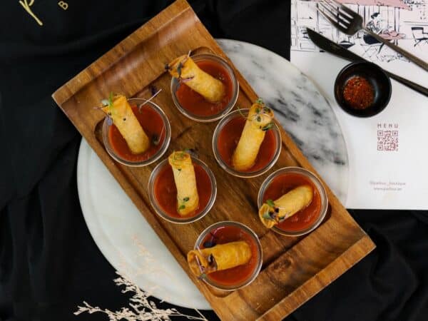 Crispy Vegetable Spring Roll in Jar